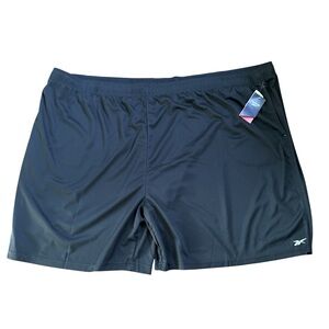 Reebok Black Shorts 9" Pull On Men’s Size 8XL Plus Size Stretch Athleisure NEW